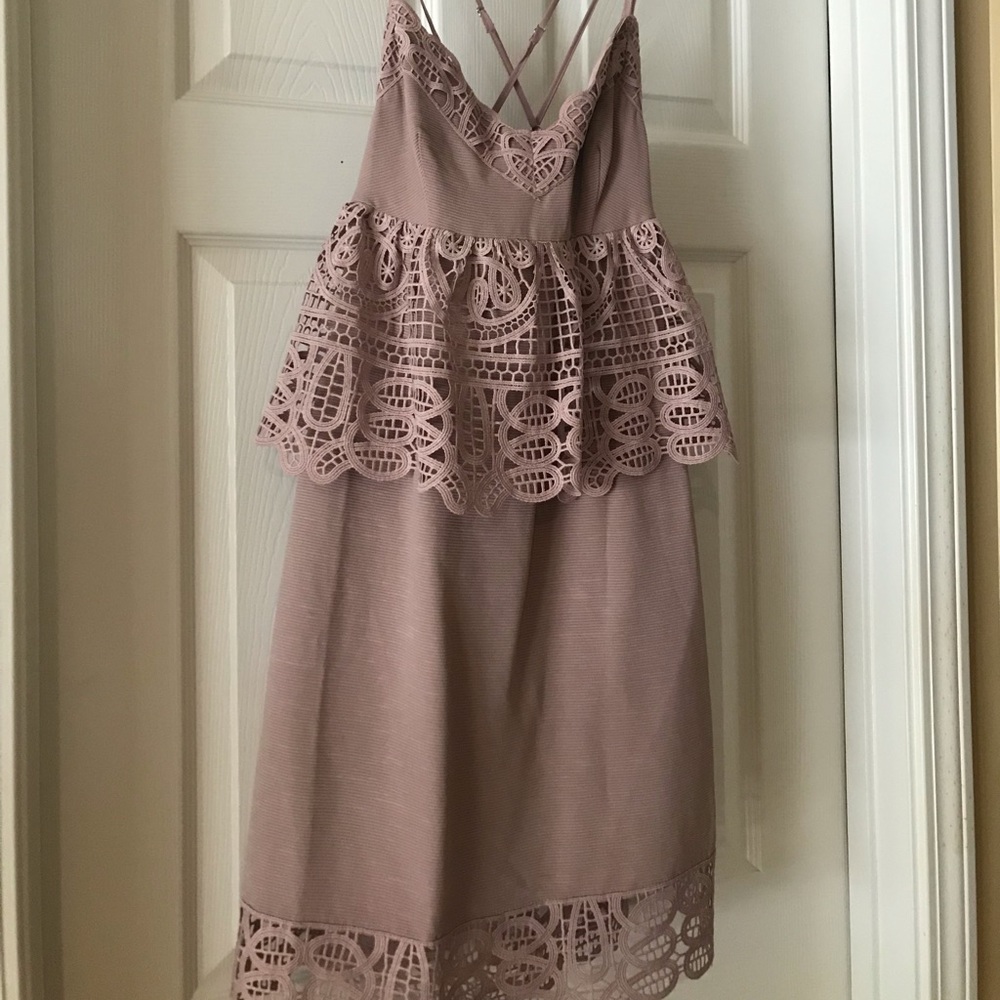 Dusty mauve Gianni Bini dress (style name: Monica) - Picture 1 of 6